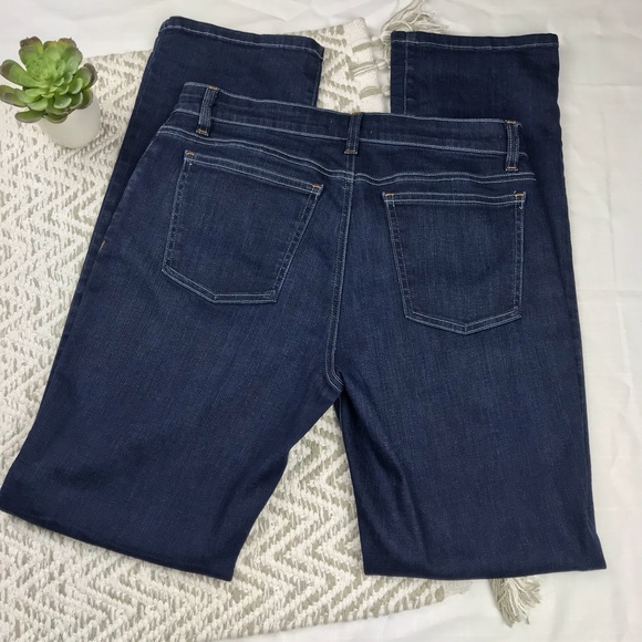 Eileen Fisher Straight Leg Dark Wash Jeans - Picture 4 of 8